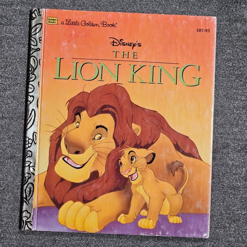 Vintage 1994 Disney The Lion King Little Golden Book Hardcover Simba